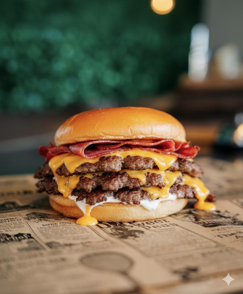 Smashed Tripple King Burger